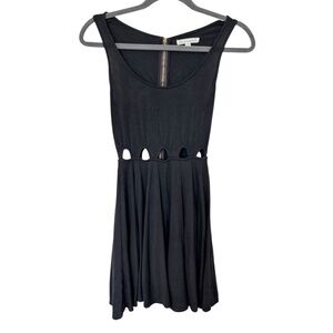 Luca Couture Dress Cutout Waist Black Size XS